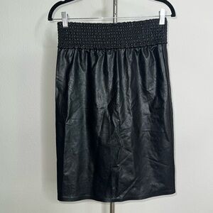 Commando Faux Leather Smoothing Skirt with Smocked Waistband New With Tags